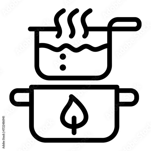 Wax Melting Setup Line Icon of Candle Making Icon Set