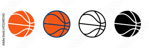 Basketball icon vector isolated on white background. Basketball ball icon. Basketball logo vector icon