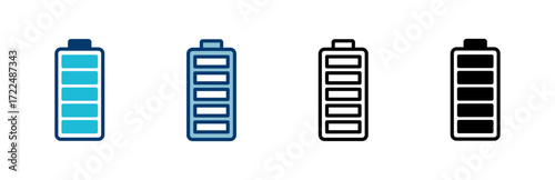 battery icon vector isolated on white background. Battery vector icon. battery charge level. battery charging icon