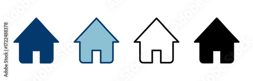 Home icon vector isolated on white background. House vector icon. Address