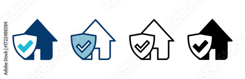 House insurance icon vector isolated on white background. house protection icon.
