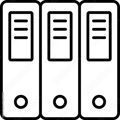 Black archives icon - outline
