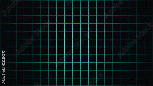 Blue grid pattern on black background, creating a technological and futuristic feel with its clean lines