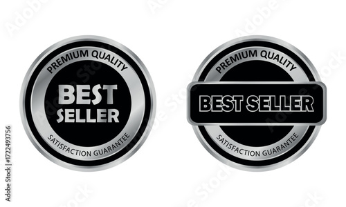 Set of Best Seller label for business purposes