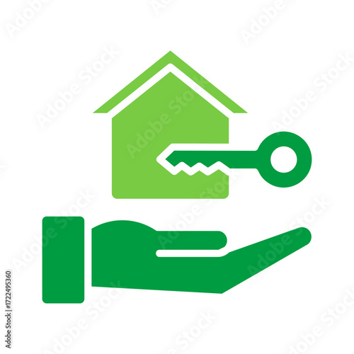 Rent Icon Vector Illustration Green Version