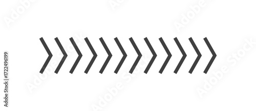 くの字が並んだ山のデザイン矢印