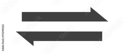 太めシンプルな矢印　矢頭細め