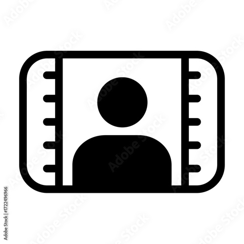 Actor Headshot Submission Line Icon of Casting & Auditions Icon Set
