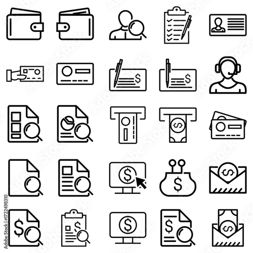 business and finance icon set