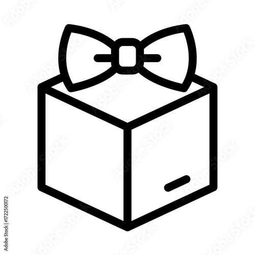 Gift Box Line Icon of Prop Management Icon Set