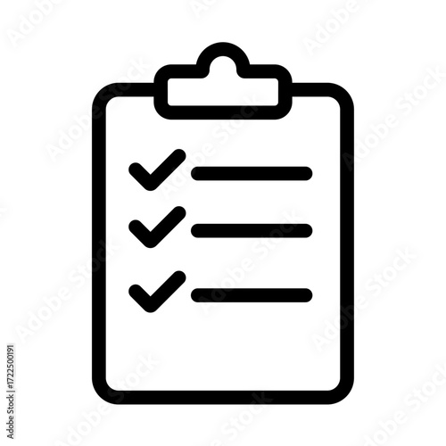 Checklist Board Line Icon of Prop Management Icon Set