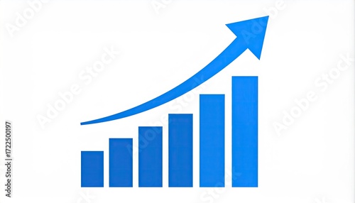 Blue bar graph with upward trend (1) Free Download Blue bar graph with upward trend (1) - GFXLoad