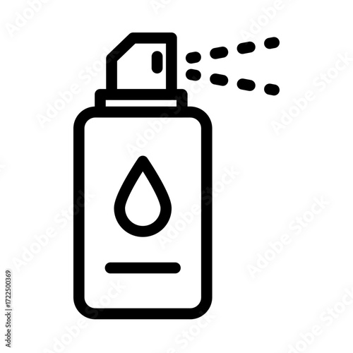 Hairspray Bottle Line Icon of Makeup & Hairstyling (Film) Icon Set