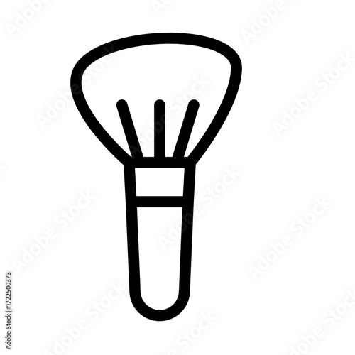 Makeup Brush Line Icon of Makeup & Hairstyling (Film) Icon Set