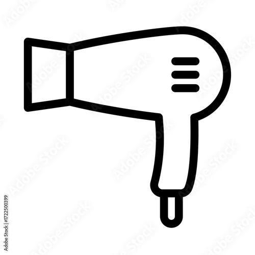 Hair Dryer Line Icon of Makeup & Hairstyling (Film) Icon Set