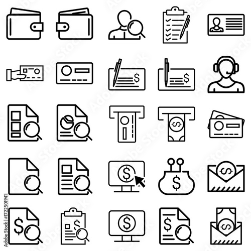 social network icons, business icons set, set of business icons, business and finance icons