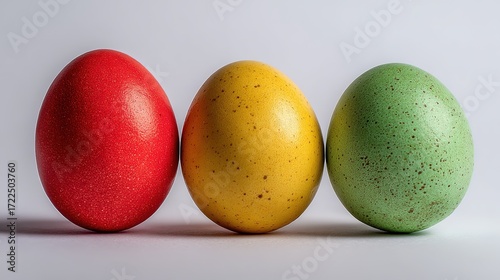 Minimalist Solid Color Easter Eggs with Subtle Speckles