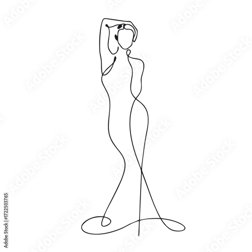 hand drawn sketch of a woman