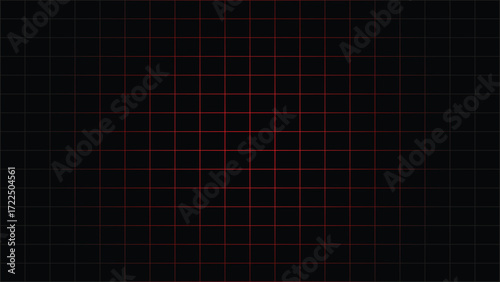 Abstract dark background with red grid lines, creating a futuristic and technological atmosphere for design projects