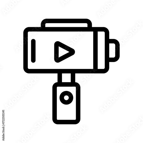 Smartphone On Stabilizer Line Icon of Gimbals & Stabilizers Icon Set