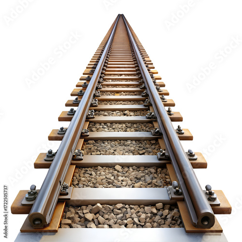 Train Tracks Leading Into The Distance image railroad