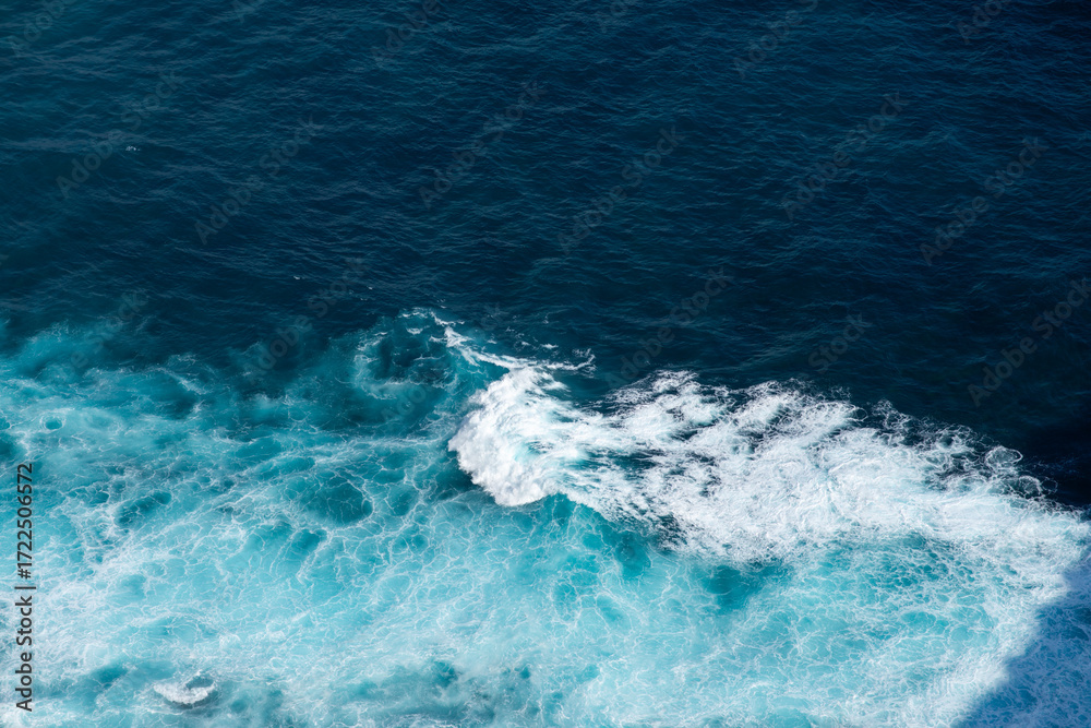 Fototapeta premium Dramatic seascape with waves and cliffs in Bali