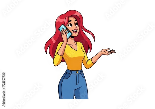 Woman talking on phone