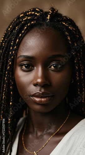 Woman with braids portrait