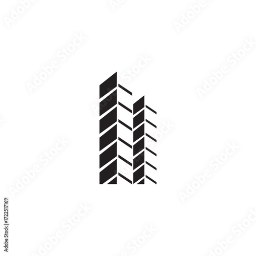 Vector art of collection of modern building icons