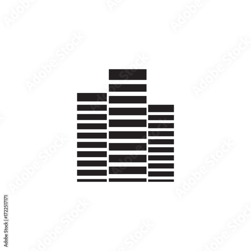 Vector art of collection of modern building icons
