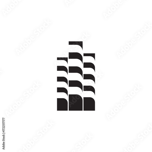 Vector art of collection of modern building icons