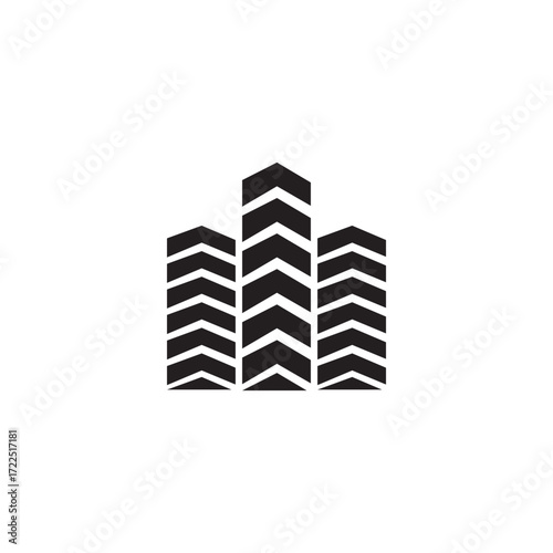 Vector art of collection of modern building icons