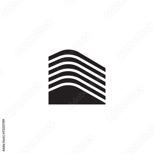 Vector art of collection of modern building icons