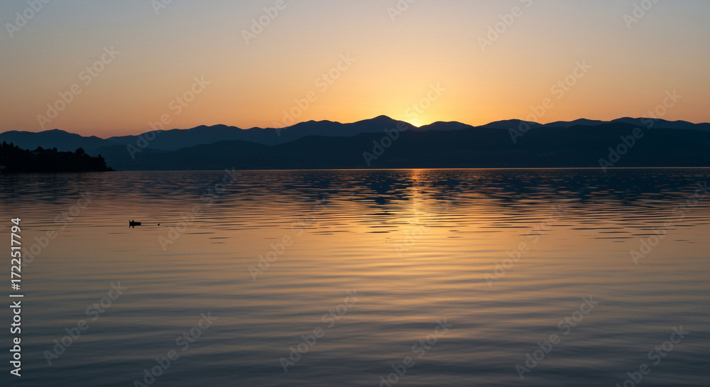 Fototapeta premium Reflections in a calm lake inner peace metaphor