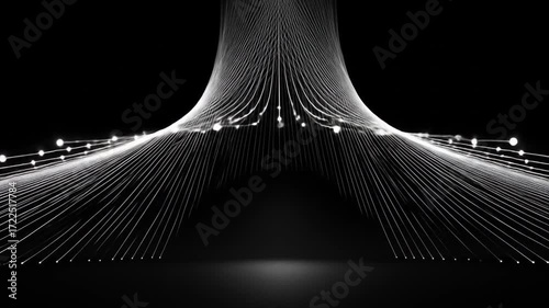 Abstract lines and points design