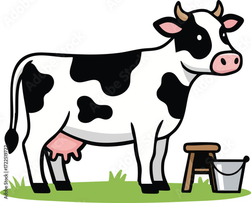 cow with milk