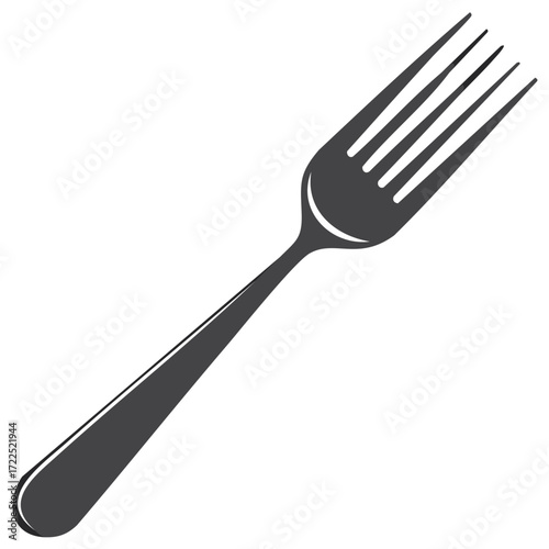 Elegant vector of a fork, a versatile utensil for dining and cuisine presentations