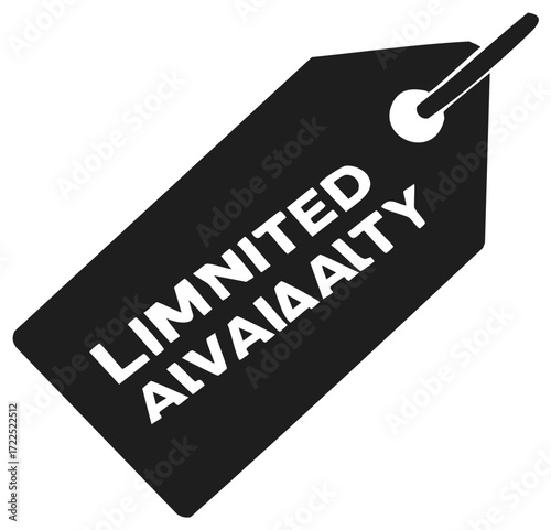Limited Availability Tag Design Depicting Exclusivity Offers and Special Promotions in Business Retail Markets