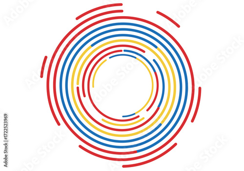 Abstract Colorful Circular Design.