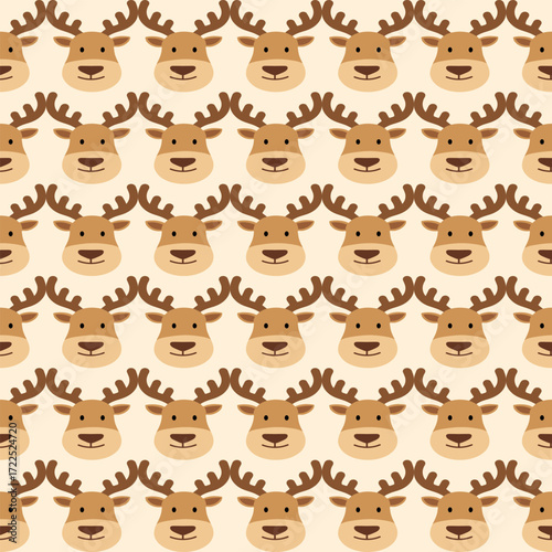 seamless pattern Cute reindeer pattern digital design holiday theme warm background aesthetic viewpoint fun concept