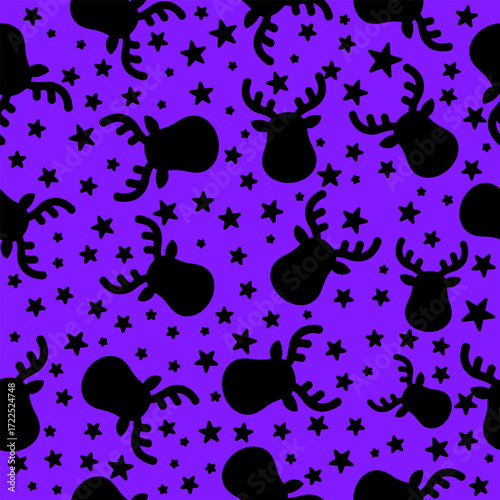 seamless pattern Festive reindeer patterns holiday decor digital design colorful background graphic art fun and whimsical vibe