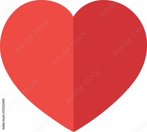 Vibrant red heart shape symbol representing love health romance and valentine's day emotions