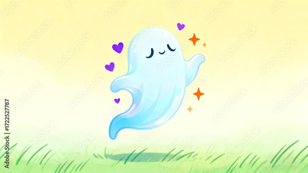 Obraz premium Love Ghost Halloween E - commerce Banner