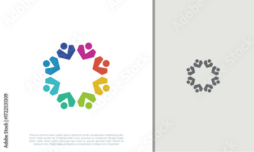 Global Community Logo Icon Elements Template. Community human Logo template vector. Community health care. Abstract Community logo