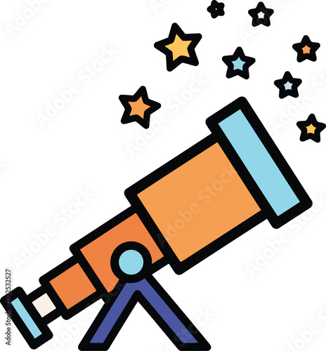Telescope Icon – Astronomy, Stargazing, and Space Exploration
