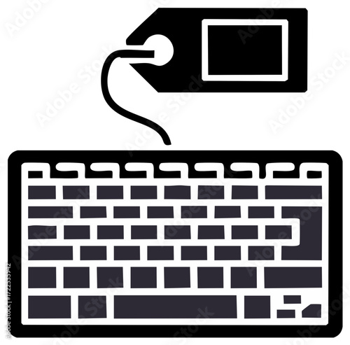 Typing Tag Icon Computer Keyboard Digital Input Symbol