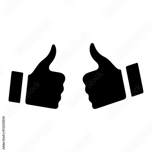 thumb up and down icons doble like