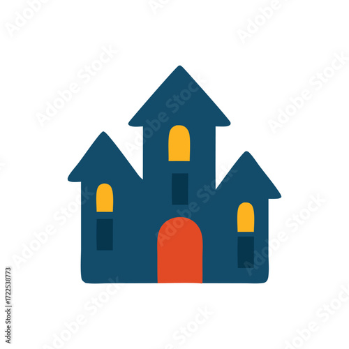 Haunted house spooky and dark haunted house evokes chilling fearful dread within its walls.