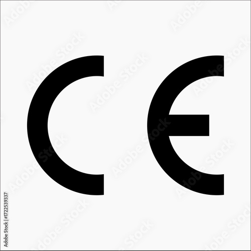  CE marking symbol indicating conformity for products Vector