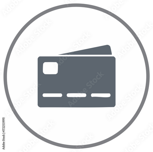 Abstract credit card graphic icon symbolizing financial transactions and payment methods